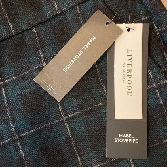 Liverpool Mabel Pull-On Crop Straight Pants Women's XS PETITE Tartan Plaid NWT - Picture 3 of 10